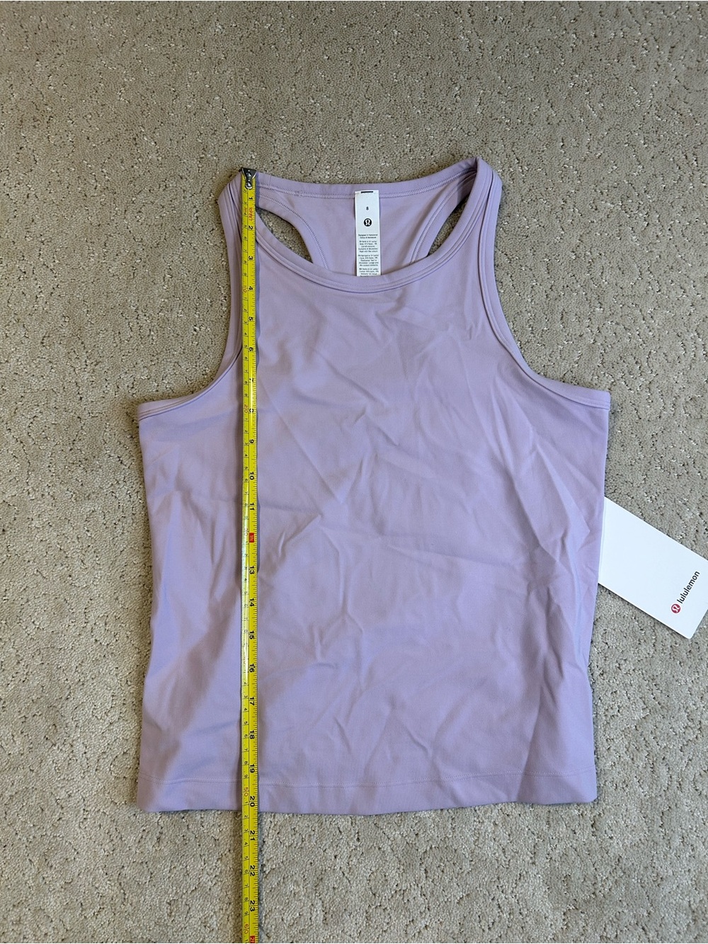 NWT Lululemon Align Waist Length Racerback Tank Top Lilac Play Size 8 - Picture 7 of 7